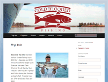 Tablet Screenshot of coldbloodedfishing.com